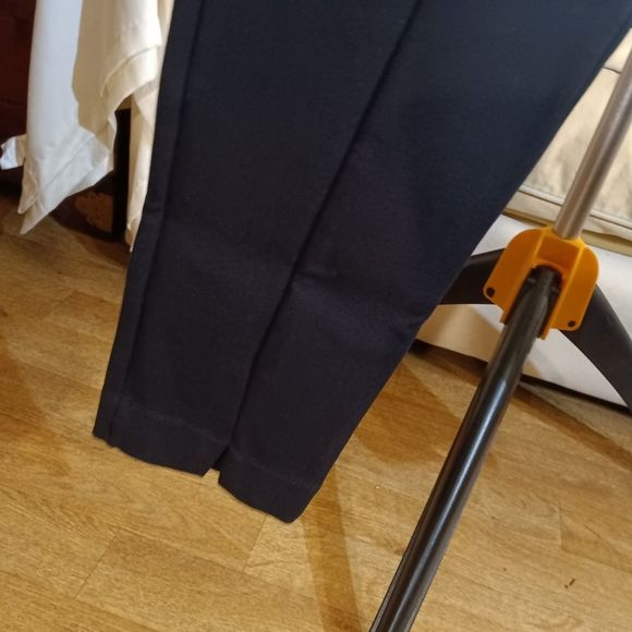 Slimming Options Black Stretch Knit Front Seam Pants Sz M - Picture 3 of 7